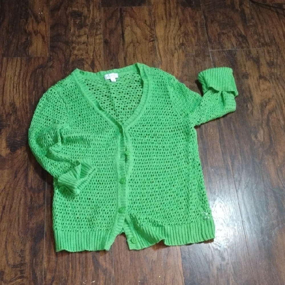 Green Knit Women's Sweater